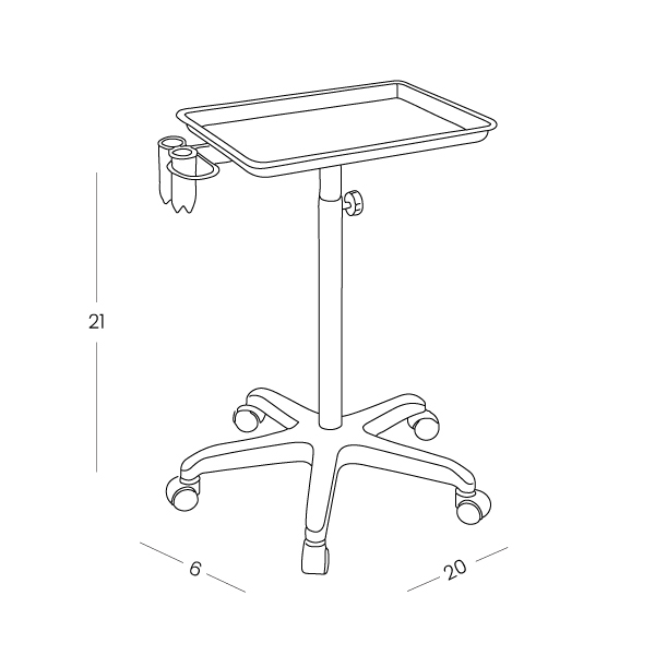 PETHE—T-011BS-SERVICE-TROLLEY