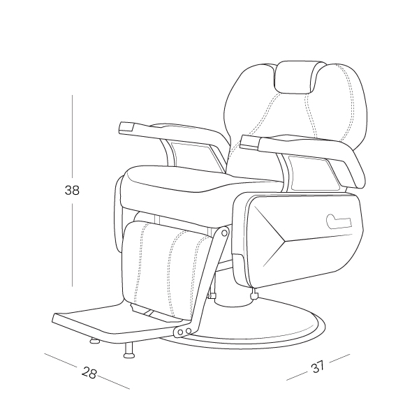 PRESTIGE_IK-2687-Barber-Chair-1-Line-diagram