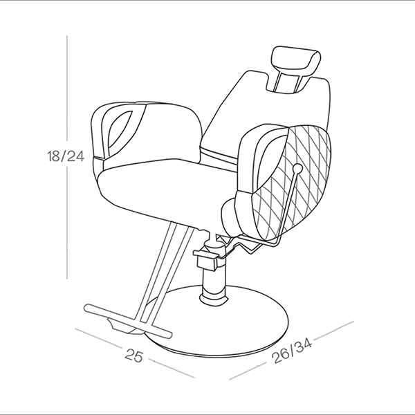 BP-375A RECLINING CHAIR -LINE DIAGRAM